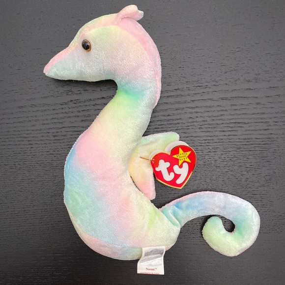 TY Beanie Baby “Neon” the Rainbow Seahorse - 1999 - Picture 3 of 10